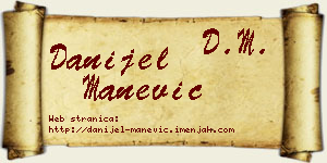 Danijel Manević vizit kartica